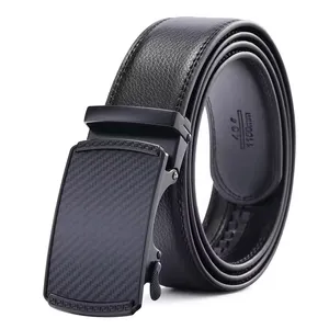 Wholesale Versatile Automatic Buckle High End Men'S Business Cowhide Belt Adjustable Men Leather Belts Men Belt Leather