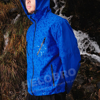 Veste coupe-vent imperméable à capuche en polyester et nylon, réactive à l'eau, pour homme, idéale pour la randonnée en extérieur