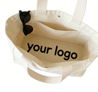 Bolsa de Lona Personalizada, Bolsa de Compras Reutilizable Mediana, Logotipo Impreso, Venta al por Mayor