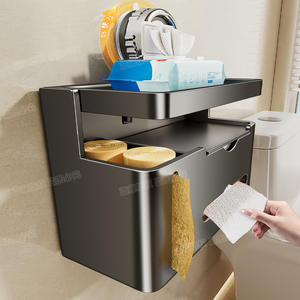 Portarrollos de Papel Higiénico Rectangular con Ventosa Bluewave, Montaje en Pared sin Perforaciones, Multiusos - Product Image 1