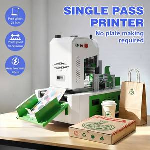 Impresora de Cartón de Una Sola Pasada para Pequeñas Empresas, para Empaquetado de Alimentos, Cajas de Pizza de Cartón Corrugado, Sin Impresión de Platos - Product Image 1