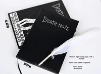 Ensemble de papeterie à thème Anime pour étudiants stylo à plumes et note de mort A3 cahier en cuir Journal planificateur imprimé couverture papier cadeau