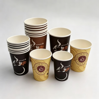 Gobelet jetable écologique en papier kraft de qualité alimentaire à paroi simple avec logo et couleur personnalisables pour café chaud