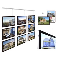 Cadre d'affichage lumineux LED ultra-mince en acrylique pour agences immobilières – Boîte à lumière publicitaire suspendue pour vitrine