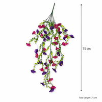 Vente en gros de fleurs artificielles suspendues en forme de glycine, fausse plante grimpante en soie pour la décoration de balcon, porche, jardin et mur.