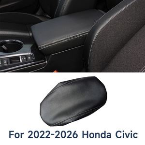 Funda de cuero para reposabrazos central para Honda Civic 11.ª generación 2022-2026, microfibra negra, fácil instalación, caja de almacenamiento - Product Image 4