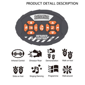 Dinosaurio robótico con <span class=keywords><strong>Control</strong></span> remoto inteligente recargable, juego de juguetes electrónicos para mascotas de simulación IR de 10 canales - Product Image 6