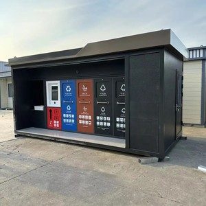 Smart Waste <b>Bin</b> Induction Type Metal Rectangular Recycling Station With Sensor Control Modern Design - Product Image 1