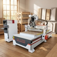Routeur CNC automatique à 4 axes Supercnc Mach3 à broche unique pour la découpe de portes en bois pour l'industrie du meuble