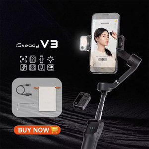 适用于 V3 智能手机稳定器 AI 人脸追踪 <span class=keywords><strong>3</strong></span> 轴云台内置自拍杆无线摄像机手机 - Product Image 2