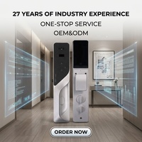 Serrure de porte intelligente numérique Tuya avec reconnaissance faciale 3D, lecteur d'empreintes digitales, caméra, lecteur de carte, clé, plusieurs modes de déverrouillage, sonnette intégrée