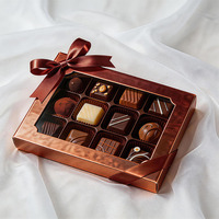 Cajas Rígidas de Cartón Reciclado Ecológicas Modernas Personalizadas con Ventana Transparente, Recubrimiento UV y Grabado en Relieve para Empaque de Chocolate/Dulces