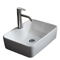 Lavabo carré moderne DUCK, capacité 9L, installation monotrou, drain inclus, compatible avec évier à serpillière, robinet joystick, UPC