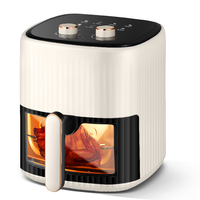 Appareil de cuisson électrique carré en plastique multifonctionnel chaud 6L Friteuse à air avec écran LCD et fenêtre d'observation