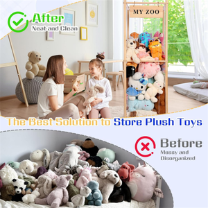 Commercio all'ingrosso di legno farcito animale gabbia di stoccaggio farcito Zoo giocattolo in legno organizzatore - Product Image 4