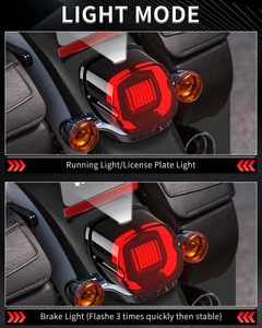 Feu arrière LED fumé à clignotement stroboscopique pour Harley Dyna Road King <span class=keywords><strong>Electra</strong></span> Glide Sportster Heritage - Product Image 3