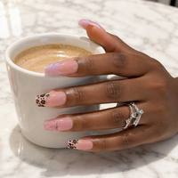 Faux ongles à presser 3D Léopard Coquillage Lavande Nœud Strass Luxe Forme Cercueil Personnalisés Vente en gros