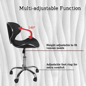 Fauteuil de pédicure en cuir avec technologie Spa, tabouret de pédicure roulant et réglable en hauteur - Product Image 4