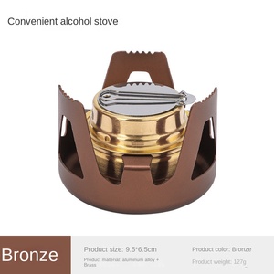 Estufa de <span class=keywords><strong>Alcohol</strong></span> Líquido Portátil Ultraligera Plegable de Aluminio para Exteriores, Mini Estufa de Bloque de <span class=keywords><strong>Alcohol</strong></span> Sólido para Pesca - Product Image 6