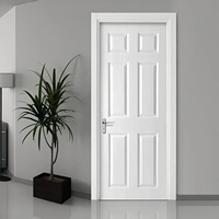 Portes intérieures minimalistes en polymère, portes de style shaker, étanches, coupe-vent, en fibre de verre, pour chambre à coucher, école, salle de bain, ensembles de portes WPC