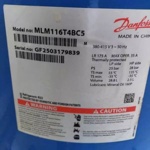 Compresseur Scroll HYZL Danfoss MLM116T4BC5 15HP pour Équipement de Réfrigération, Climatisation, Refroidissement et Chauffage - Product Image 1