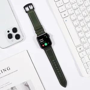 For Luxury Apple Watch Band Retro Leather 38mm 40mm 41mm 42mm 44mm 45mm For Apple Watch Belt Seri 1-8 Band Charm Bracelet Band