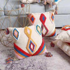 Innermor Bohemian <span class=keywords><strong>Style</strong></span> Tufted Handmade Travesseiro Capa de Almofada Marroquina para Sofá-cama para Casa ou Hotel Uso Par - Product Image 2