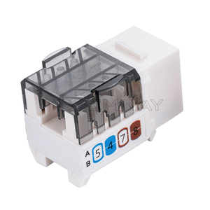 Cat6a cáp RJ45 <span class=keywords><strong>Keystone</strong></span> <span class=keywords><strong>Jack</strong></span> UTP Modular Ethernet <span class=keywords><strong>Jack</strong></span> 90-độ đấm xuống <span class=keywords><strong>Keystone</strong></span> Bộ chuyển đổi - Product Image 2