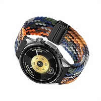 Bracelet en nylon tressé avec fermoir pliable pour Watch GT 6 46 mm