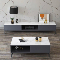 AILICHEN Table basse extensible moderne et meuble TV, nouveau mobilier au design épuré pour la maison, le bureau ou la chambre