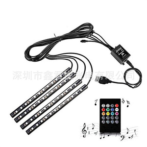 Iluminación Interior para Auto, Luz Ambiental LED de 48 LED, 12V, con Control Remoto y Sensor de Sonido - Product Image 4