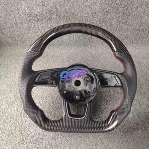 Volant en cuir pleine fleur pour <span class=keywords><strong>Audi</strong></span> A3 A4 A5 A6 A7 S3 S4 S5 S6 RS3 RS4 RS5 RS7 <span class=keywords><strong>RS6</strong></span> S7 Q5 Q7 Q8 A1 C6 C7 C8 A8 Q3 A1 B9 B8.5 - Product Image 3