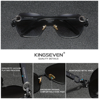 KINGSEVEN 2022 Lunettes de soleil carrées vintage papillon pour femmes, design rétro à double anneau, protection UV400, verres dégradés, nouvelle marque, modèle 7898