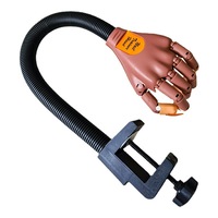 Main d'entraînement professionnelle pour la manucure, qualité salon, articulations flexibles, support à pince, embouts de manucure remplaçables, main d'entraînement pour l'art des ongles