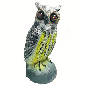 รูปปั้นนกฮูกจำลองสำหรับล่อสัตว์ น้ำหนักเบา ผลิตจากพลาสติก PE เป็นมิตรกับสิ่งแวดล้อม กันน้ำ สมจริง ไล่นกออก ยี่ห้อ DaQin สำหรับสวน - Product Image 3