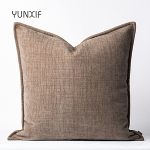 Tùy Chỉnh Màu Sắc Vuông Pillowcase Nhật Bản Tối Giản Phong Cách Rắn Màu Polyester Đệm Bìa Cho Du Lịch Mang Theo - Product Image 1