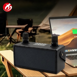 Haut-parleur karaoké sans fil portable en bois rétro vintage léger à double mode pour home cinéma M28 2400 mAh 20 W - Product Image 5