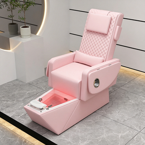 Fauteuil de pédicure électrique de luxe 3-en-1 avec massage mécanique 3D, lit de cils inclinable et prise de courant intégrée - Product Image 2