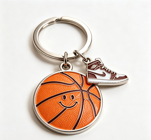 Basketball Shoe Metal Key Chain Enamel <b>Keyring</b> Sports Souvenir Bag <b>Charm</b> - Product Image 1