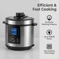 Olla a Presión Digital de 5L 6L Directo de Fábrica, 10 Funciones de Cocción, Certificación CE CB, Personalizable, Fabricante Mayorista OEM ODM