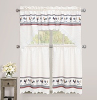 Set Tirai Jendela Dapur Motif Bunga Matahari dan Valance, Tirai Siap Pakai, Dekorasi Rumah untuk Ruang Makan, Bunga Musim Semi dan Musim Panas