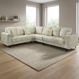 Sofa <b>Corner</b> JEU AE 343 Living Room Modern Home Furniture Genuine Leather PVC PU Fabric Convertible Modular Design 3+2+1 Sofa Set - Product Image 3
