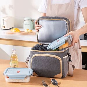 Sac isotherme extensible grand format pour adultes, durable, isolé, double couche, 600D, imperméable, pour pique-nique, boîte à lunch, compartiment sec/humide - Product Image 2