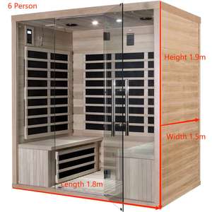 Interior <span class=keywords><strong>de</strong></span> lujo <span class=keywords><strong>de</strong></span> cedro rojo al aire libre Sauna Villa Burning barril Sauna habitación infrarrojo lejano <span class=keywords><strong>onda</strong></span> habitación sudor vapor - Product Image 4