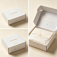Boîte cadeau pliante en carton ondulé personnalisée, usine OEM, emballage de luxe écologique, boîtes d'expédition en papier, pelliculage brillant, logo UV sélectif