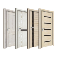 Porte intérieure en bois personnalisable, porte composite en bois massif mélaminé, design de porte intérieure en MDF pour la conception de maisons