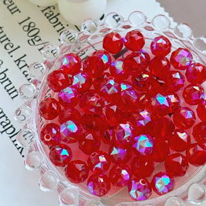 Handgefertigte 10mm Blumenkugel Kristallglasperlen DIY Kleidungszubehör Handyketten Galvanisierte Perlen Lampwork-Glas - Product Image 6