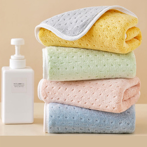 Toalla de Coral Chuhui, Gruesa, Absorbente, de Secado Rápido, para Baño, para Adultos, de Microfibra, Rectangular, de Color Sólido, para Uso Doméstico - Product Image 1