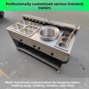 Chariot de vente ambulante électrique Ruihong de haute qualité, 1,2 m, 220 V, 9000 W, en acier inoxydable épais, avec roues, pour la cuisine de rue - Product Image 4