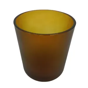 Bocaux à bougies en verre ambré recyclé de 200ml